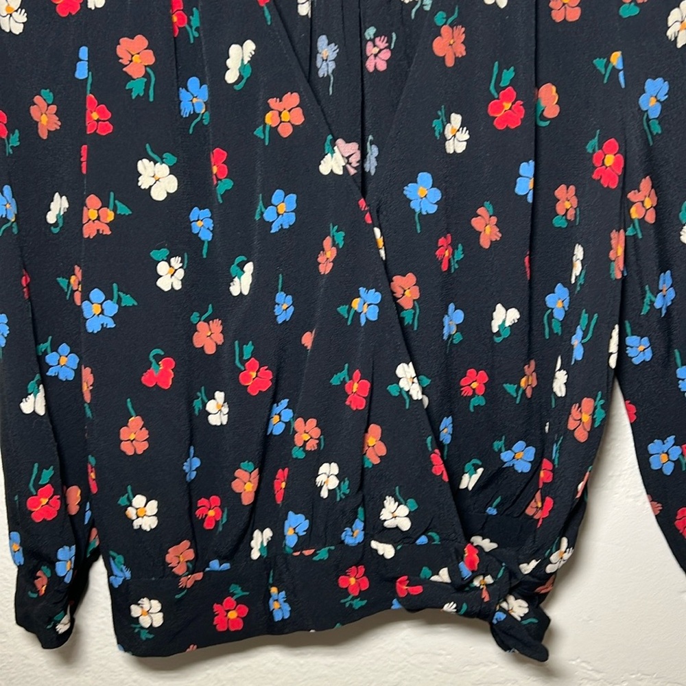 Madewell Wrap Top in Pressed Flowers Size S - Picture 8 of 9
